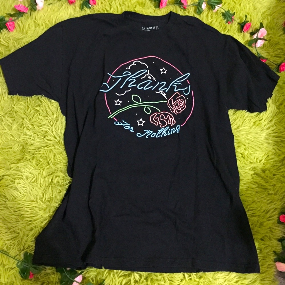 🌀 Thanks for nothing neon sign tee